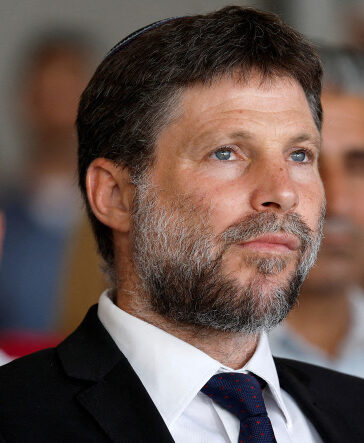 Bộ trưởng Tài chính Israel Bezalel Smotrich trong sự kiện ở Petah Tikva, tháng 8/2023. Ảnh: Reuters