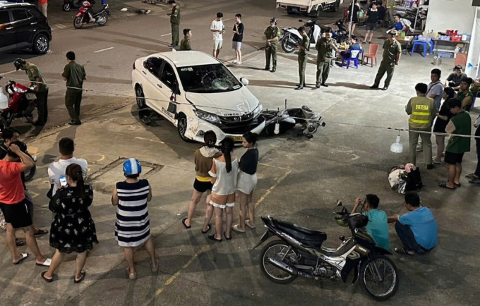 Hiện trường vụ tai nạn ở khu nhà ở xã hội phường Định Hòa, TP Thủ Dầu Một. Ảnh: Thái Hà