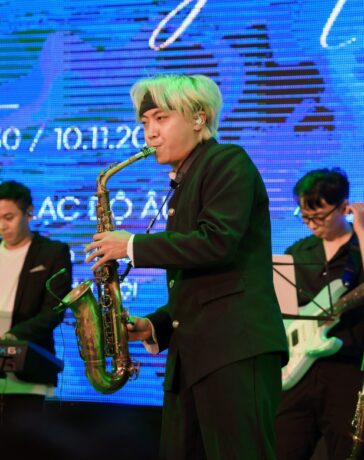 Nghệ sĩ saxophone Bảo Anh Taruki. Ảnh: Ban tổ chức cung cấp