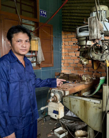 Và bên máy cơ khí, nơi chế tạo súng trái phép. Ảnh: Yên Khánh