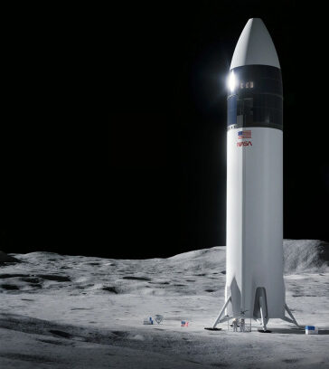 Tàu Starship của SpaceX sẽ đưa các phi hành gia Mỹ tới Mặt Trăng. Ảnh: NASA