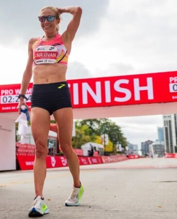 Susanna Sullivan là VĐV nữ người Mỹ có thành tích tốt nhất tại Chicago Marathon 2024 ngày 13/10. Ảnh: Chicago Tribune