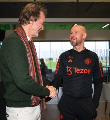 Ratcliffe gặp gỡ Ten Hag hồi tháng Một, trước khi ông tiếp quản vị trí trong ban lãnh đạo Man Utd. Ảnh: Man Utd