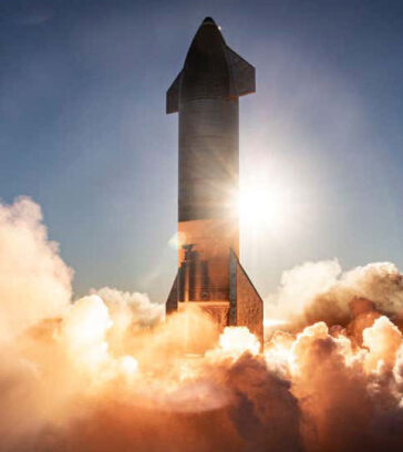 Starship trong một chuyến bay thử nghiệm độ cao lớn. Ảnh: SpaceX