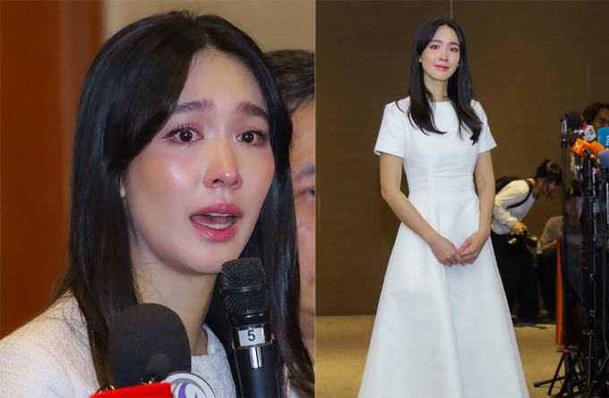 Min Pechaya khóc vì vướng vụ án lừa đảo. Ảnh: Daily News