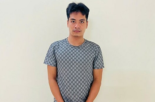 Nguyễn Văn Thiệu lúc bị bắt. Ảnh: Công an cung cấp