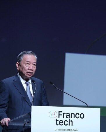 Tổng Bí thư, Chủ tịch nước Tô Lâm phát biểu tại diễn đàn FrancoTech 2024. Ảnh: TTXVN