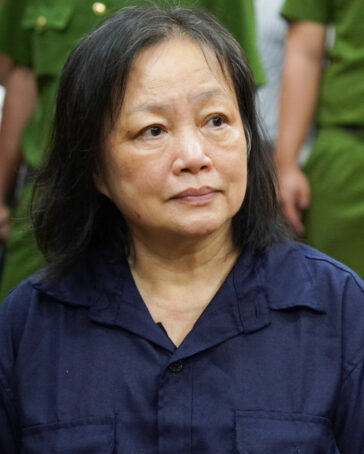 Bà Trần Thị Bình Minh tại phiên tòa hồi tháng 7 ở TP HCM. Ảnh: Hải Duyên