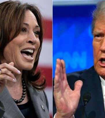 Phó tổng thống Mỹ Kamala Harris (trái), ứng viên đảng Dân chủ, và cựu tổng thống Donald Trump, ứng viên đảng Cộng hòa. Ảnh: AP
