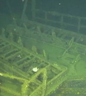 Phương tiện tự động khám phá xác tàu USS Stewart. Ảnh: Ocean Infinity