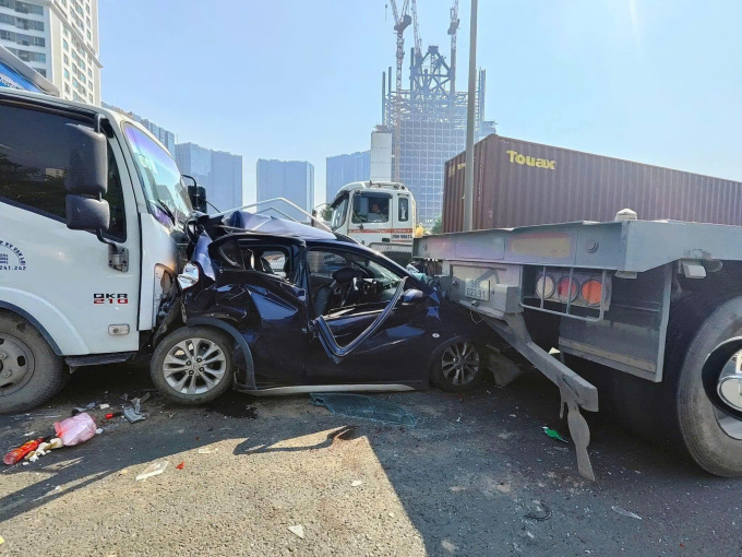 Hiện trường vụ tai nạn. Ảnh: Lưu Cường