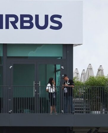 Airbus tại Triển lãm Hàng không Quốc tế Farnborough (Anh) hồi tháng 7/2024. Ảnh: Reuters