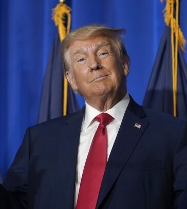 Ông Trump tại New Hampshire hồi tháng 6/2023. Ảnh: AP