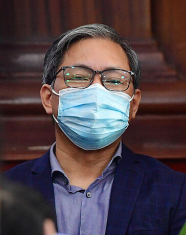 Ông Nguyễn Cao Trí tại phiên tòa ở TP HCM liên quan bà Trương Mỹ Lan. Ảnh: Thanh Tùng