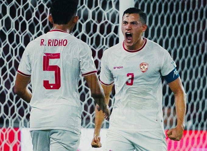 Indonesia sẽ không có trung vệ đội trưởng Jay Idzes (số 3), đang thi đấu cho Venezia tại Serie A, ở AFF Cup 2024. Ảnh: PSSI