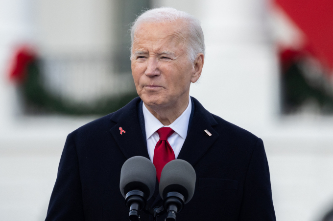 Tổng thống Joe Biden phát biểu tại Nhà Trắng ngày 1/12. Ảnh: AFP