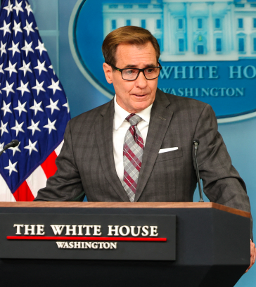 Ông Kirby tại buổi họp báo ở Nhà Trắng hôm 23/10. Ảnh: AFP
