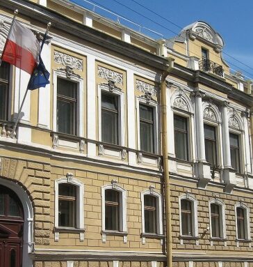 Tổng lãnh sự quán Ba Lan ở St. Petersburg. Ảnh: The Moscow Times