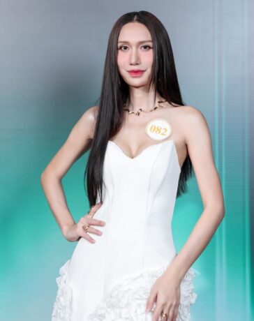 Ca sĩ Lynk Lee mặc đầm trễ nải ở vòng casting. Ảnh: Nhân vật cung cấp