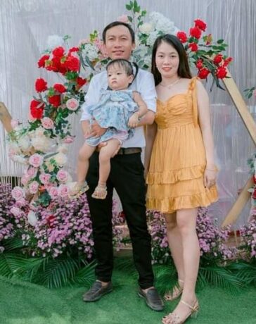 Vợ chồng Thu Tuyền và con gái Khả Linh. Ảnh: Nhân vật cung cấp