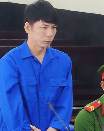 Nguyễn Minh Tiến tại tòa. Ảnh: Nam An